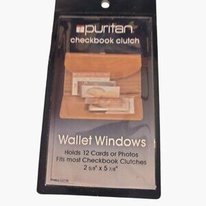 Puritan Wallet Windows Checkbook Clutch Holder For 12 Cards Photos